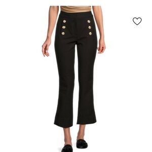 Derek Lam 10 Crosby Robyn Cropped Bootcut Pants Black Size 8 NWT!